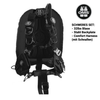 Wing Set Comfort Harness III Mono (schwarz/32lb/Backplate Stahl)