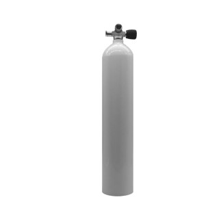 MES 5,7 L (Alu) weiß, 207 bar Drucklufttauchgerät Brückenventil (rechts)