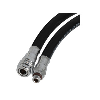 Gummi Inflatorschlauch - schwarz (Scuba Force) 65 cm