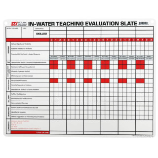 SSI Scuba In-Water Evaluation Slate